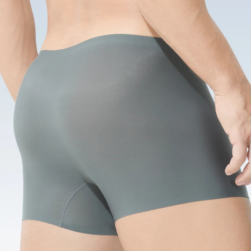 Men's5pc  underwear Men's wholesale ice silk seamless boxers antibacterial breathable sports summer thin comfortable boxers