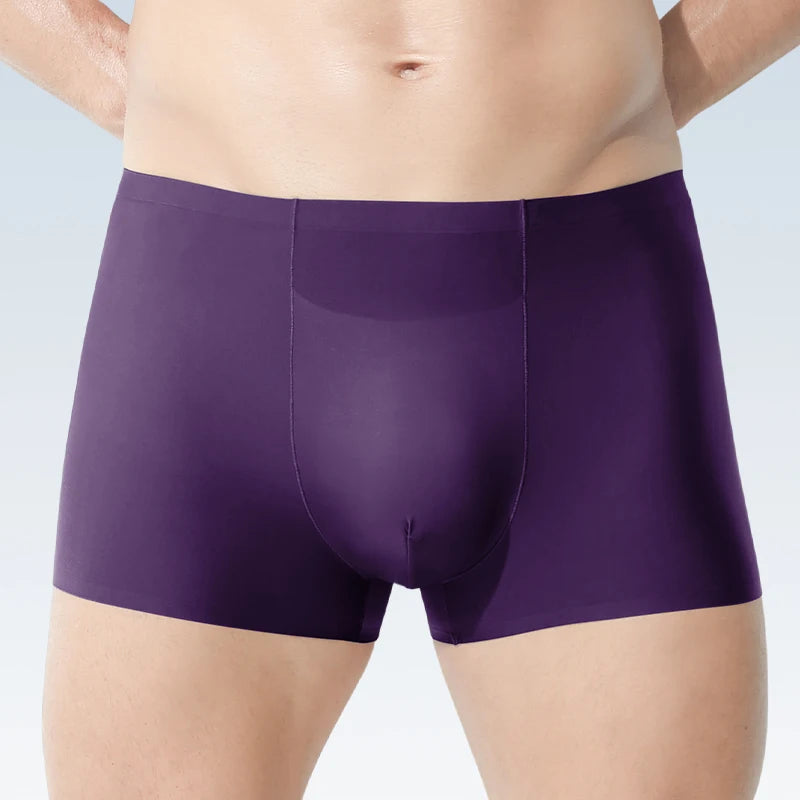 Men's5pc  underwear Men's wholesale ice silk seamless boxers antibacterial breathable sports summer thin comfortable boxers